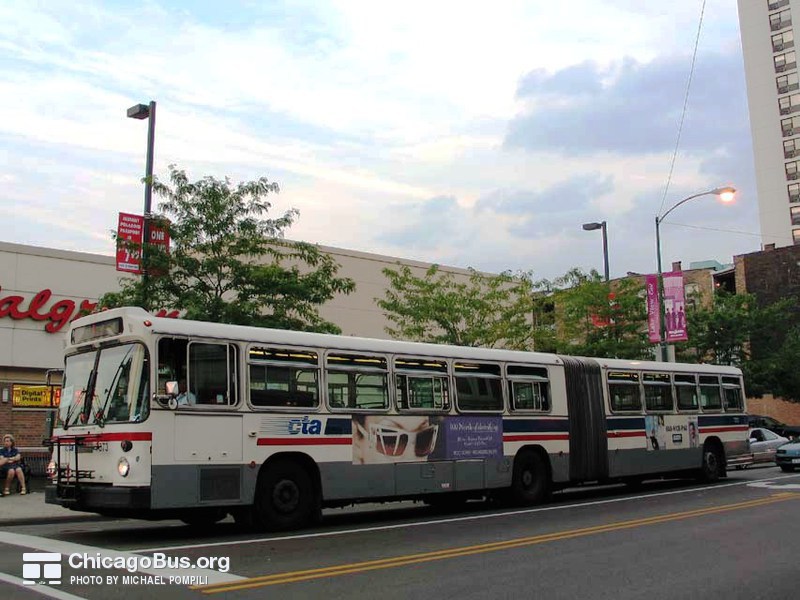 Bus #7373 at Belmont and Broadway, working route #156 LaSalle, on July 29, 2004.
