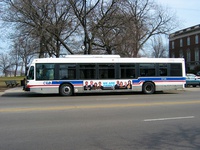 Bus #6738 at Clark and LaSalle on February 28, 2004.
