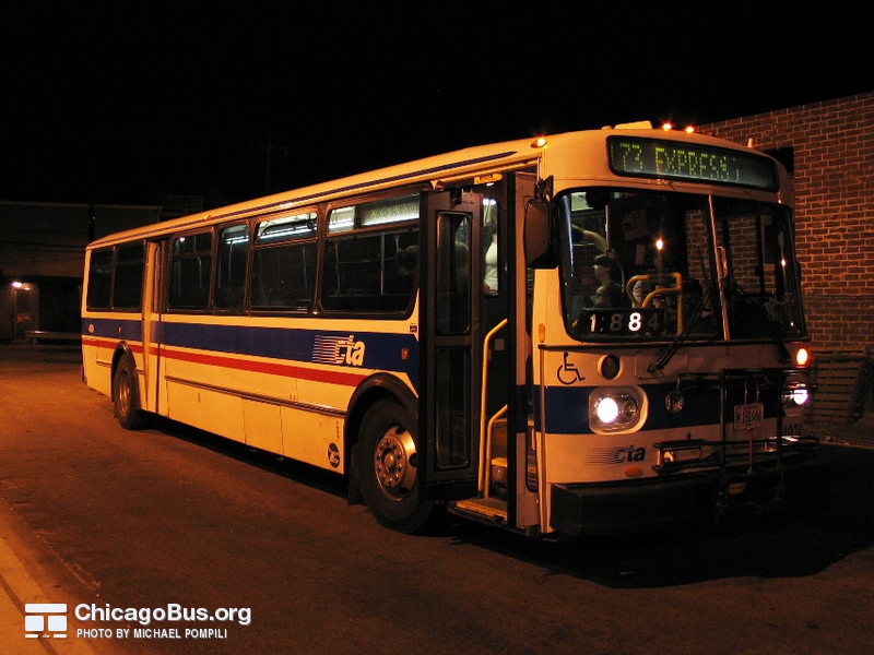 Bus #4924 at Belmont and Halsted working route #173 University of Chicago/Lakeview Express on May 21, 2005.