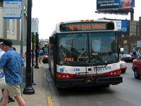 Bus #7570 at Addison and Clark on June 30, 2004.