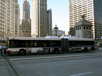 Bus #7719 at Wacker and Michigan on June  3, 2006.