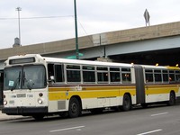 Bus #7360 at Desplaines and Congress, working route #156 LaSalle, on March  8, 2004.