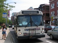 Bus #7332 at Belmont and Broadway, working route #156 LaSalle, on July 29, 2004.
