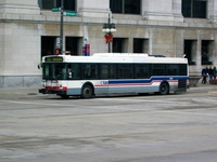 Bus #5827 at Michigan and Washington, working route #151 Sheridan, on November 22, 2003.