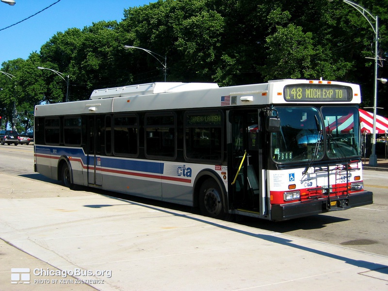 Bus #5812 at Jackson and Columbus, working route #148 Clarendon/Michigan Express, on June 16, 2005.