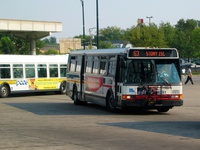Bus #6281 at Midway Orange Line, working route #63 63rd, on September  7, 2005.