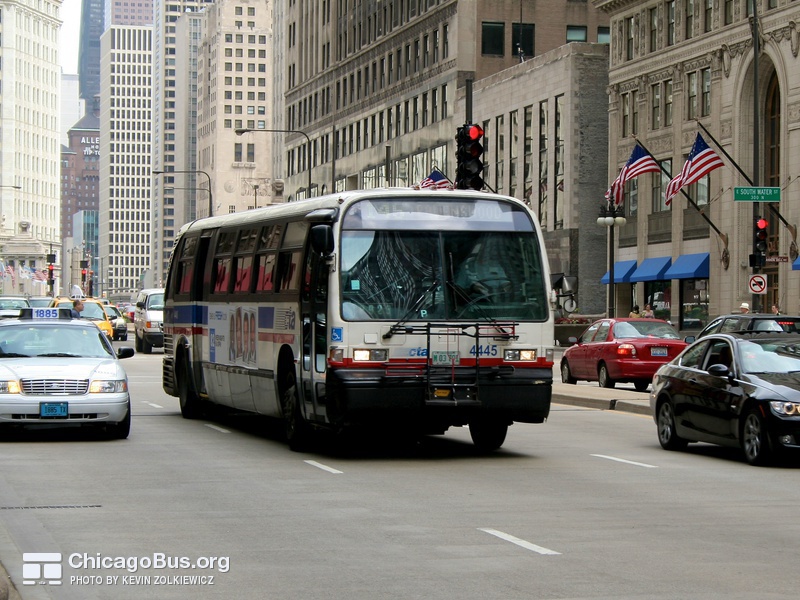 Bus #4445 at Michigan and South Water, working route #146 Inner Drive/Michigan Express, on June  6, 2008.