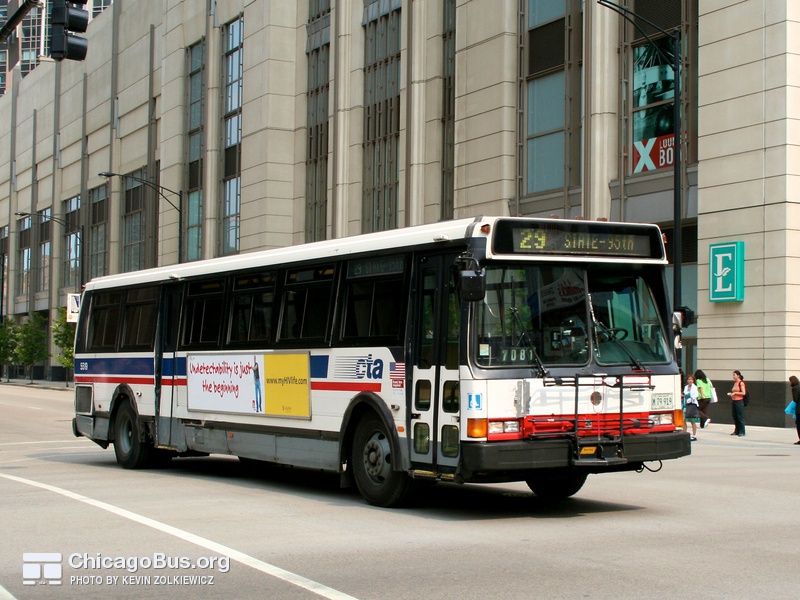 Bus #5519 at Columbus and Grand, working route #29 State, on June 28, 2006.