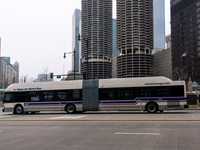 Bus #4304 at Wacker and Wabash, working route #6 Jackson Park Express, on December 19, 2012.