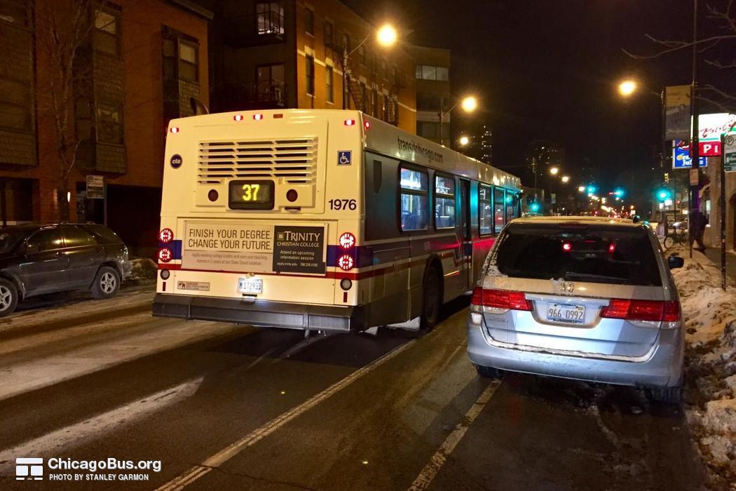 Bus #1976 at Linclon, Geneva Terrance-Larrabee, and Webster, working route #37 Sedgwick, on February 27, 2015.