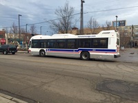 Bus #8021 at 63rd and Kedzie, working route #63 63rd, on April  2, 2015.