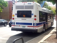 Bus #8102 at Division and Western, working route #70 Division, on July 31, 2015.