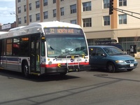 Bus #8114 at North and Pulaski, working route #72 North, on August  4, 2015.