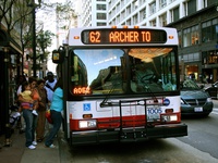 Bus #1005 at State and Monroe, working route #62 Archer, on August 11, 2006.