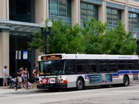 Bus #1668 at Clinton and Washington, working route #130 Museum Campus, on August  6, 2011.